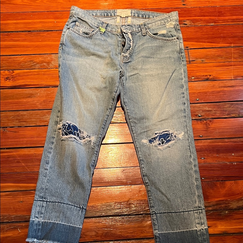 Current/Elliott Light Blue Boyfriend Jeans